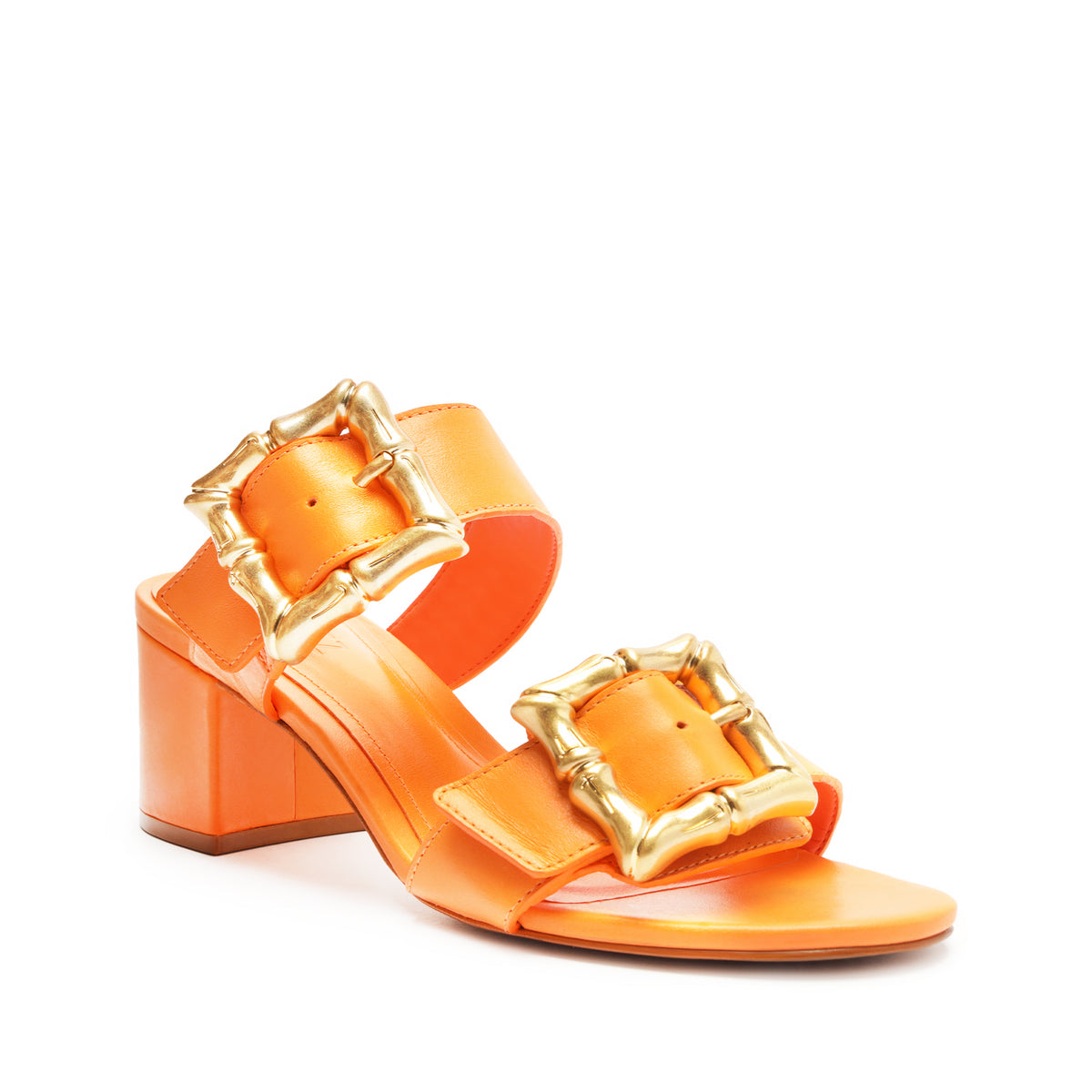 Enola Mid Block Leather Sandal - Schutz Shoes