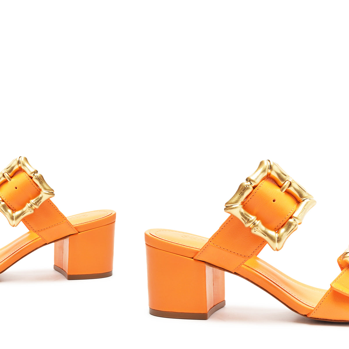 Enola Mid Block Leather Sandal - Schutz Shoes