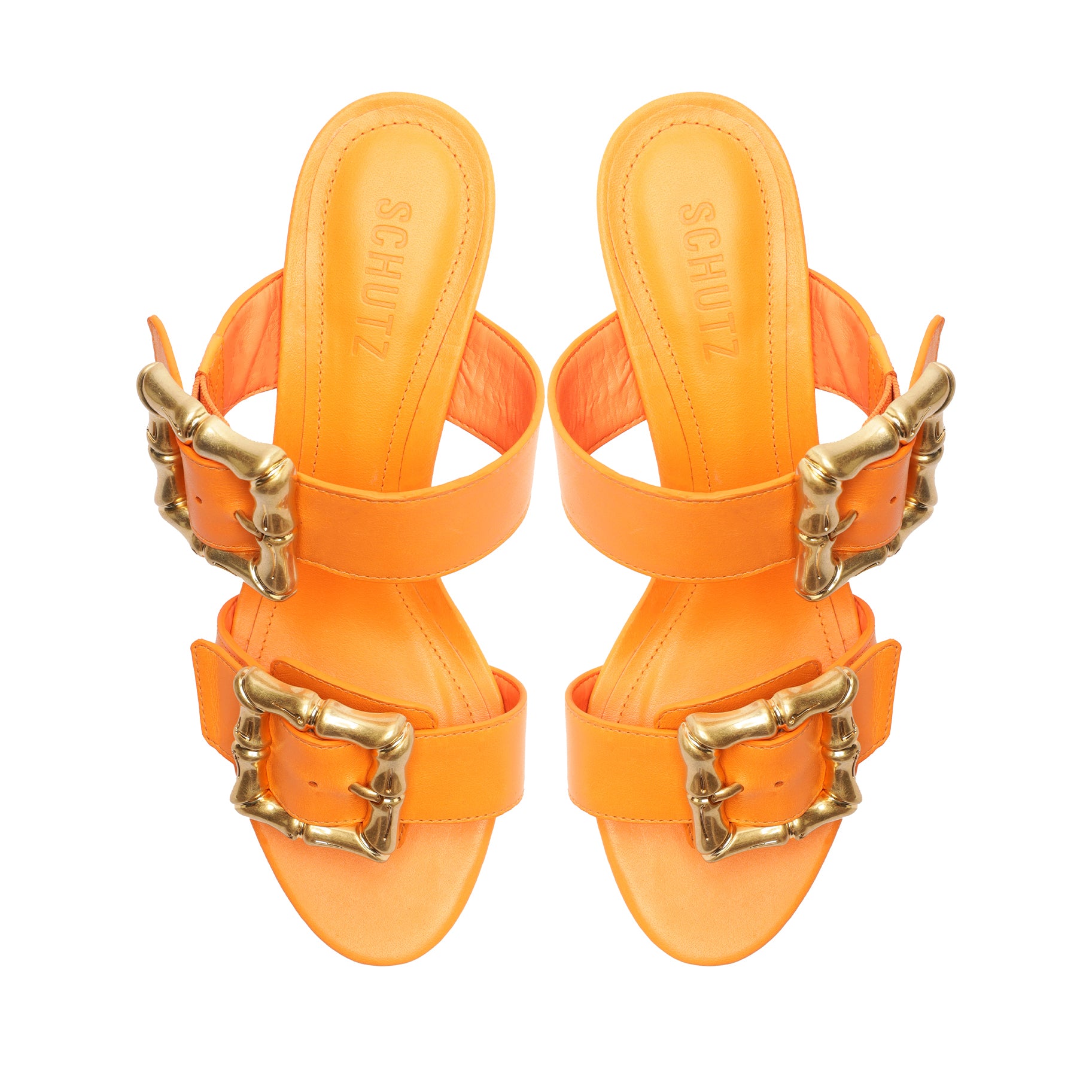Enola Mid Block Leather Sandal - Schutz Shoes