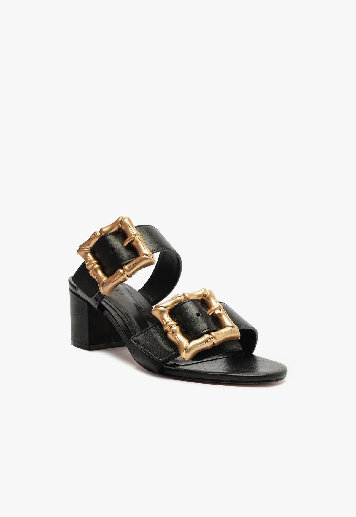 Enola Mid Block Leather Sandal - Schutz Shoes