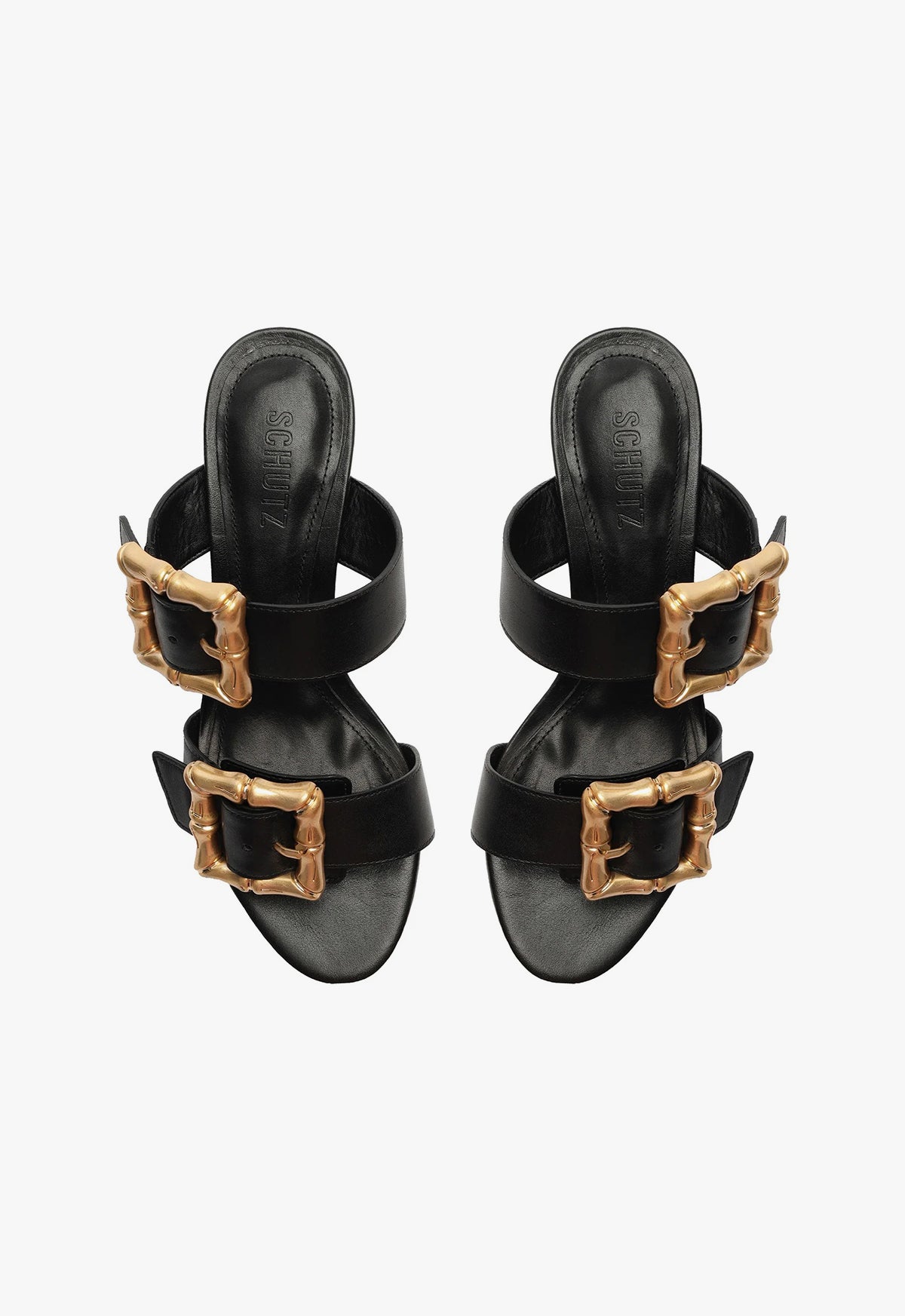 Enola Mid Block Leather Sandal - Schutz Shoes