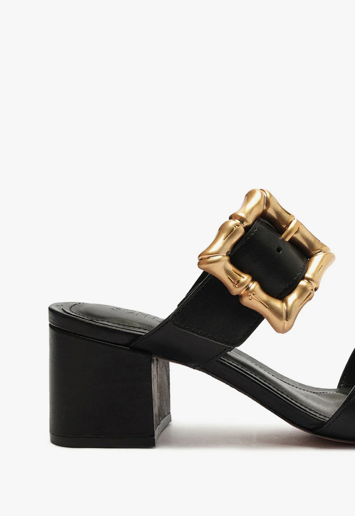 Enola Mid Block Leather Sandal - Schutz Shoes