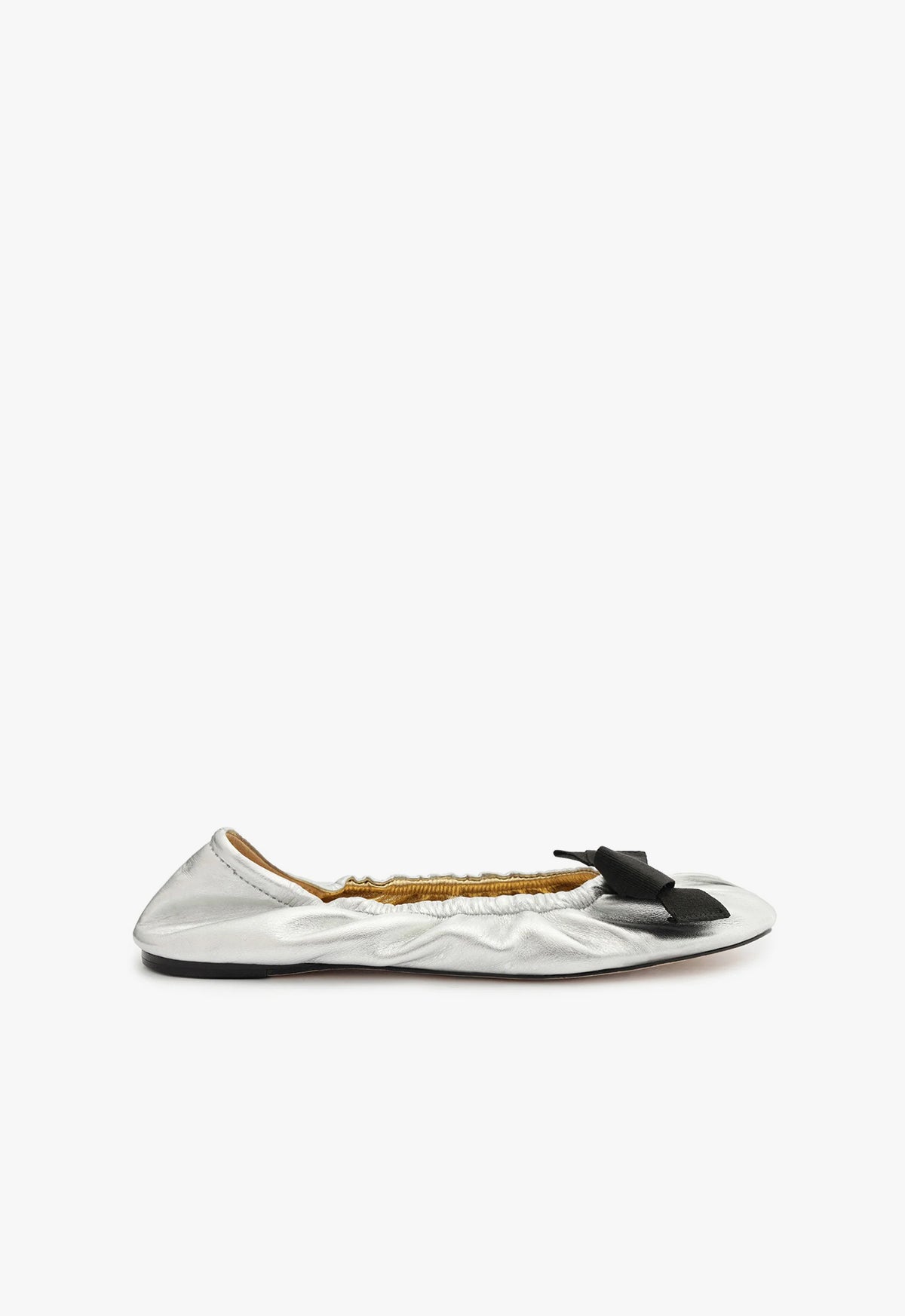 Suzanne Leather Flat 5 Silver Calf Leather - Schutz Shoes