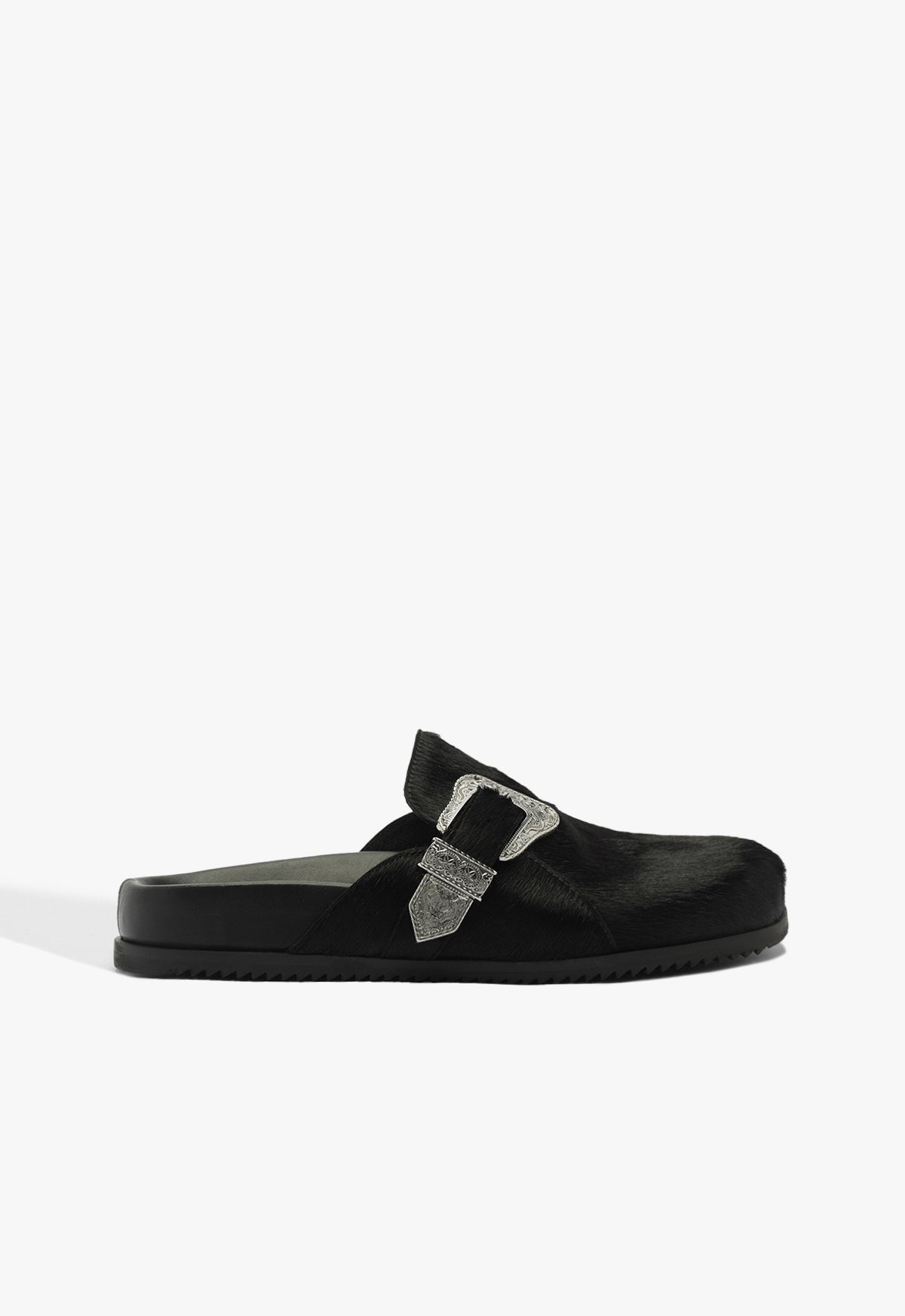 Grace Calf Hair Clog 5 Black Hair calf - Schutz Shoes