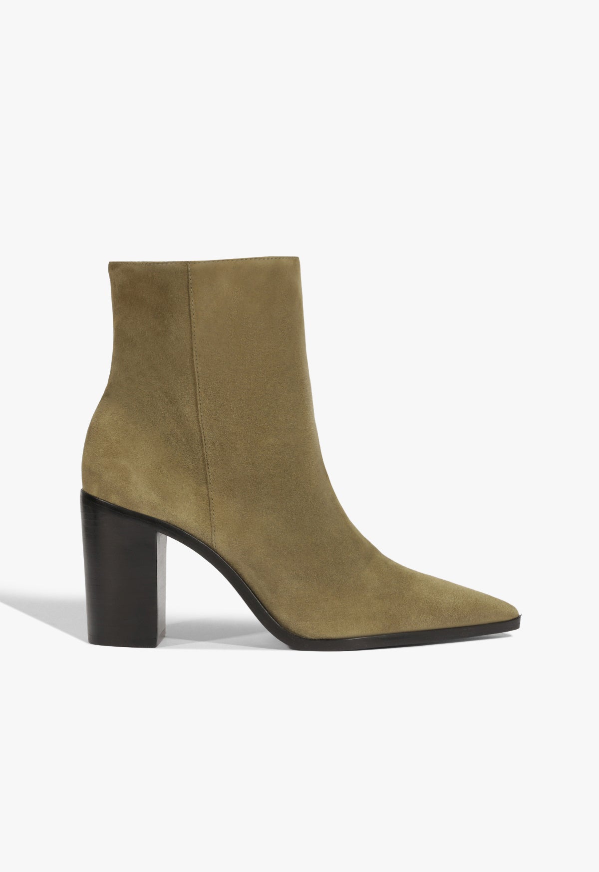 Mikki Block Suede Bootie 5 Matcha Suede - Schutz Shoes