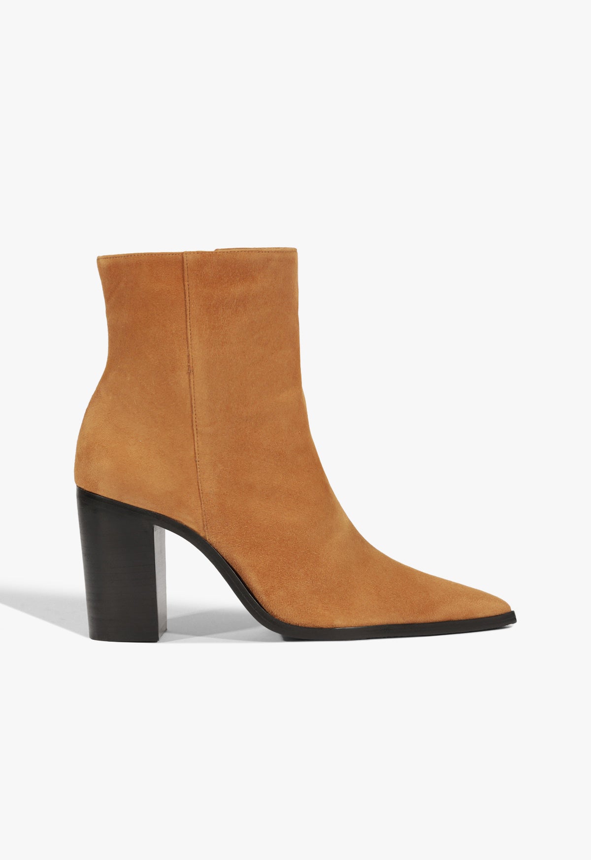 Mikki Block Suede Bootie 5 Camel Suede - Schutz Shoes