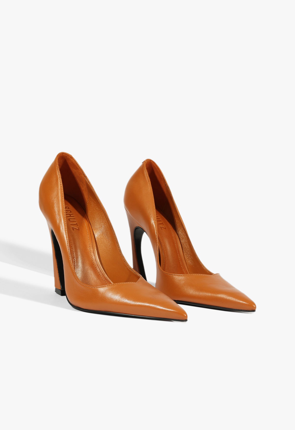 Lexi High Sculptural Brown Pump - Schutz Shoes