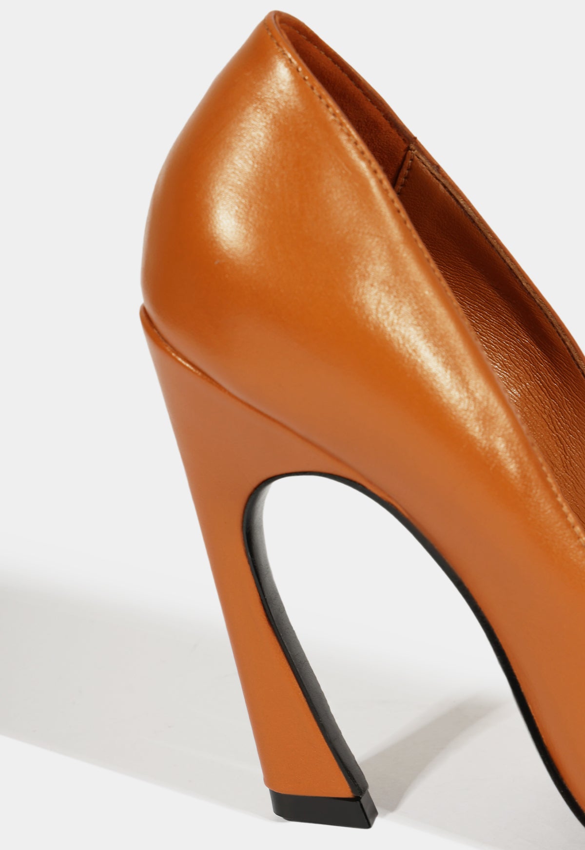 Lexi High Sculptural Brown Pump - Schutz Shoes